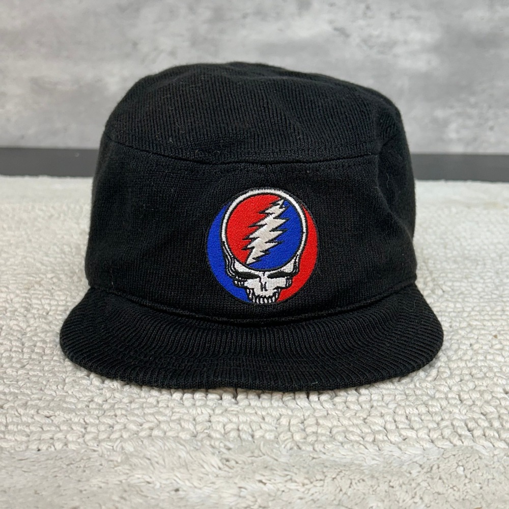 Grateful Dead Fitted Head Medium / Large Corduroy Hippy Cap Embroidered Black